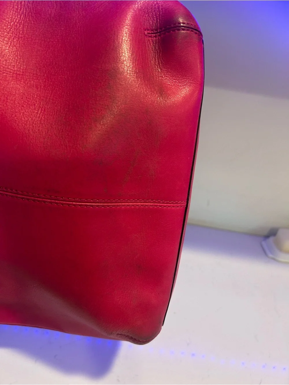 Coach Fuschia Leather Hobo Shoulder Bag